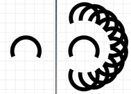 array-on-arc-spin20-radius350-total10