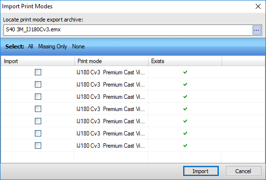 select-print-modes